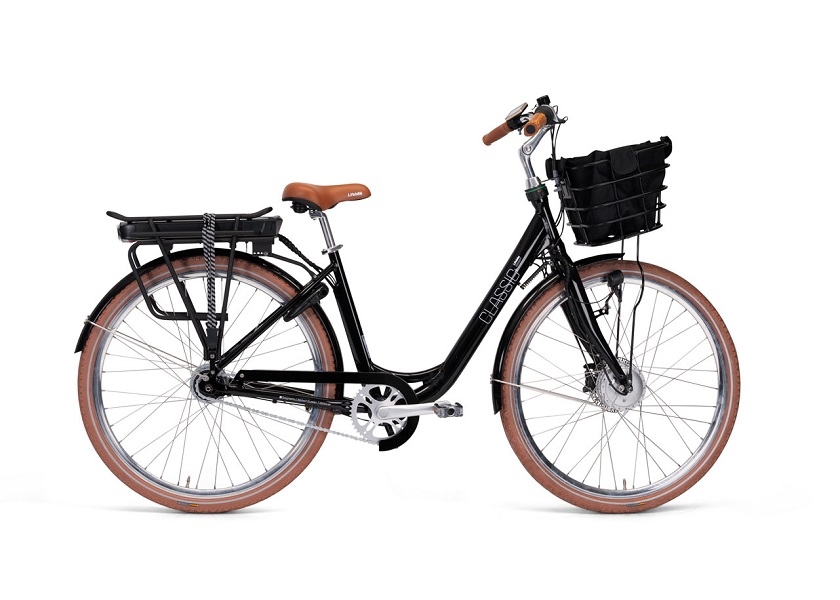 Lifebike Classic+ G9 Svart - Fotbroms Elcykel  Klassisk 2023